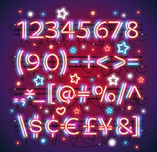 霓虹字母图片