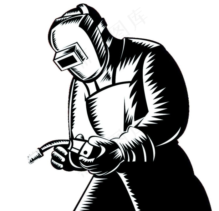 焊接人物透明底色焊材图片