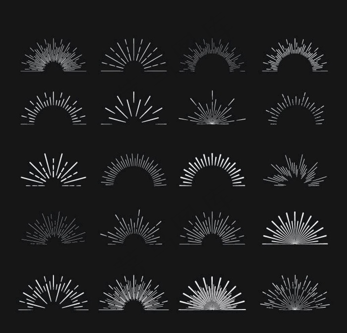 矢量放射光线光芒图片eps,ai矢量模版下载