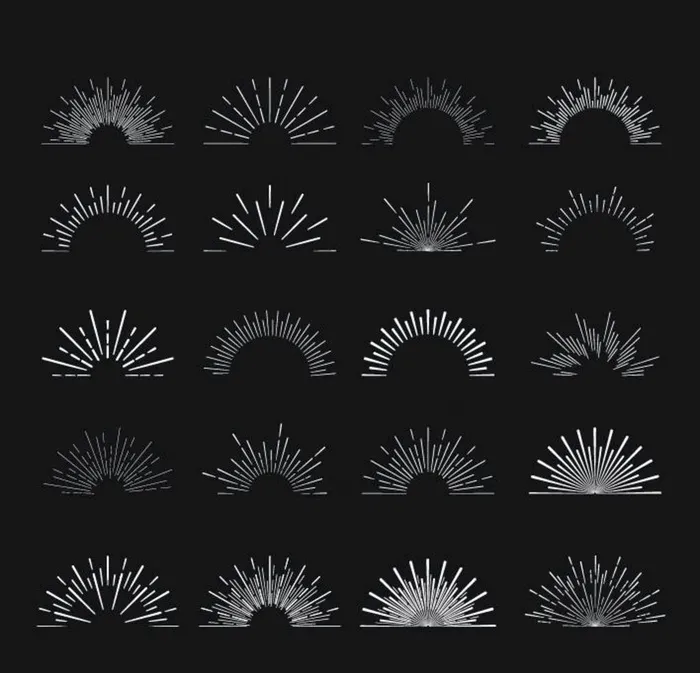 矢量放射光线光芒图片eps,ai矢量模版下载