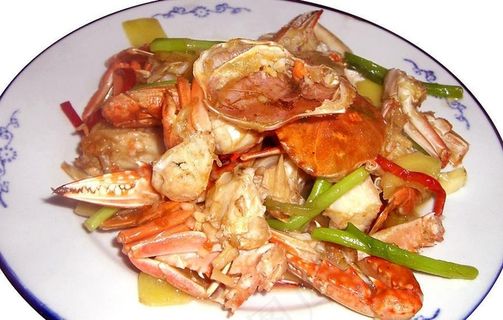 姜葱爆花蟹图片