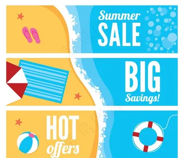 卡通夏季横幅图片