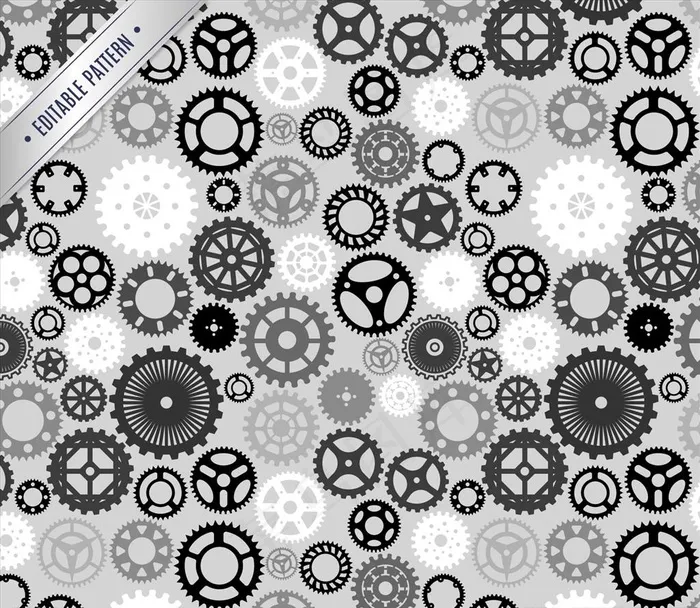 齿轮图案图片eps,ai矢量模版下载