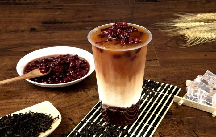 红豆奶茶图片