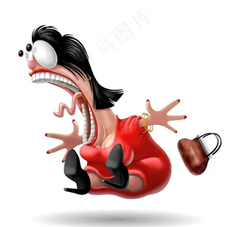 夸张表情的卡通人物图片