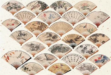 工笔画折扇图片 工笔画折扇图片