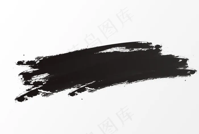 黑色水墨泼墨笔刷标题元素图片