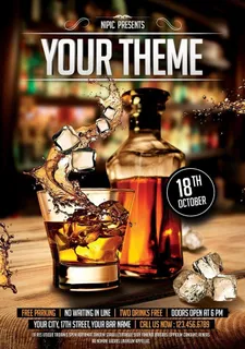 经典酒吧洋酒广告宣传海报PSD图片