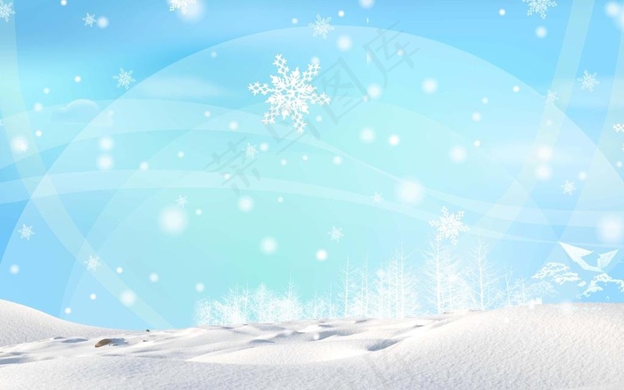 蓝色雪花背景 冬季背景图片