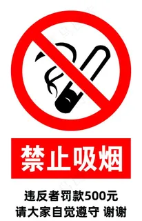 警示牌禁止吸烟图片