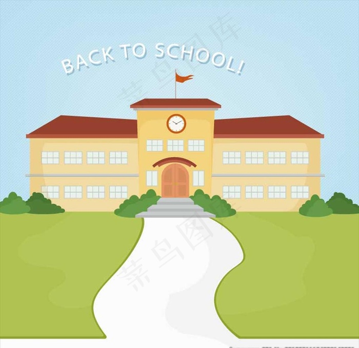 学校图片ai矢量模版下载