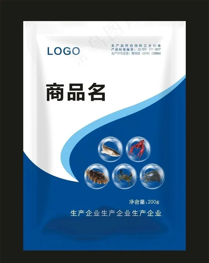 水产袋子 兽药袋子图片cdr矢量模版下载