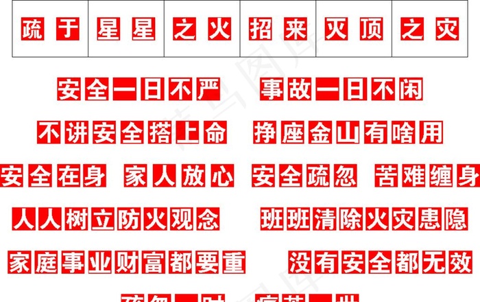 木业安全标语图片cdr矢量模版下载