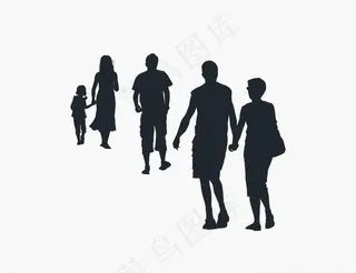 矢量人物剪影图片