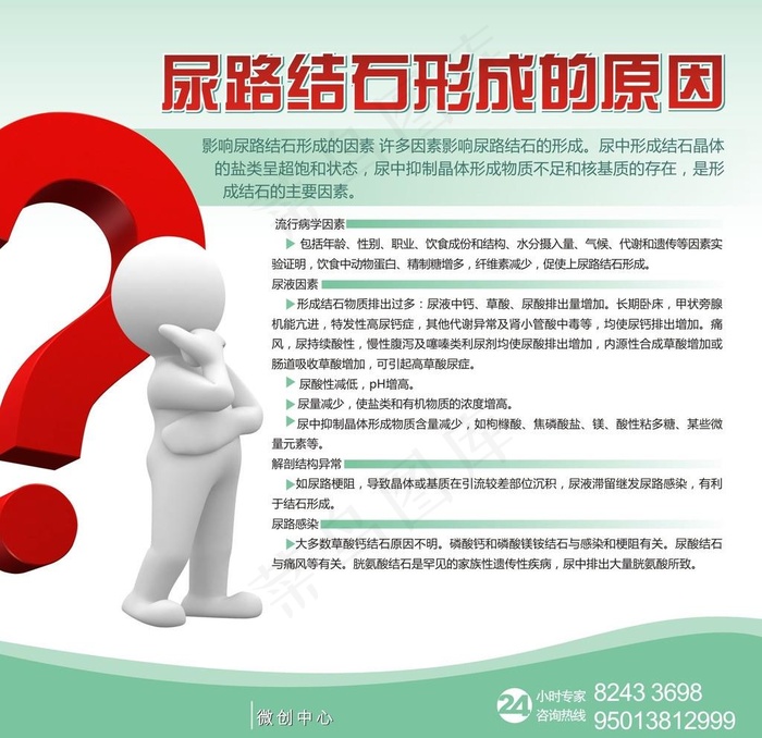 尿路结石形成的原因图片cdr矢量模版下载