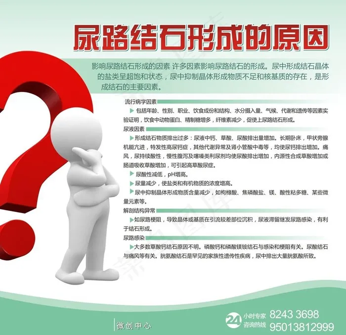 尿路结石形成的原因图片cdr矢量模版下载