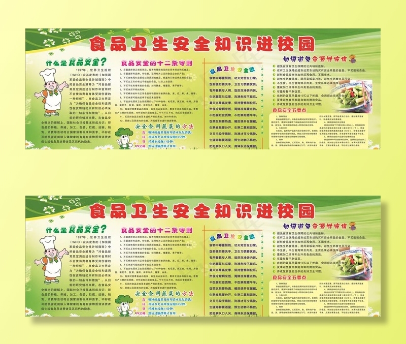 食品卫生安全知识进校园图片cdr矢量模版下载