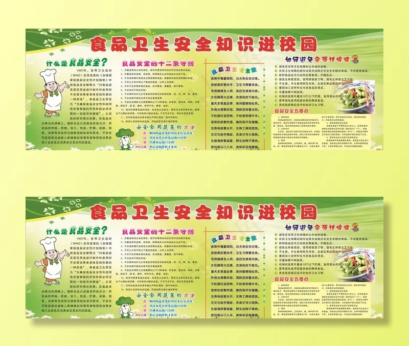 食品卫生安全知识进校园图片cdr矢量模版下载