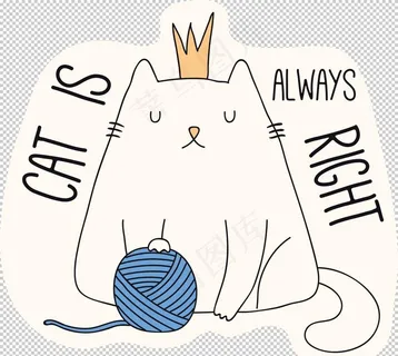 手绘卡通猫图片