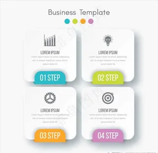 创意商务信息图图片