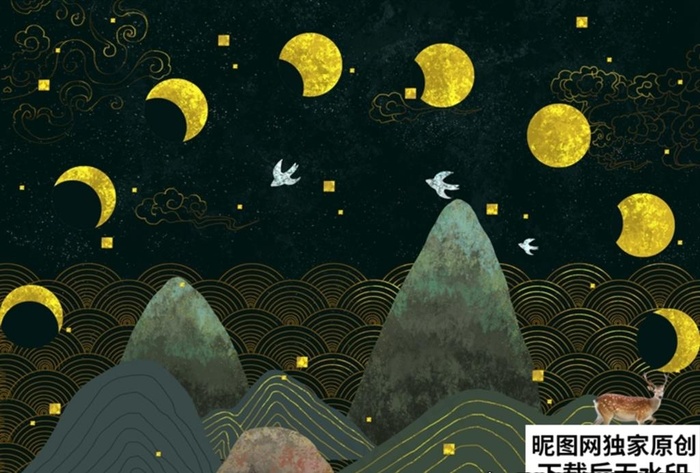中式背景图片(3508X2480(DPI:300))psd模版下载