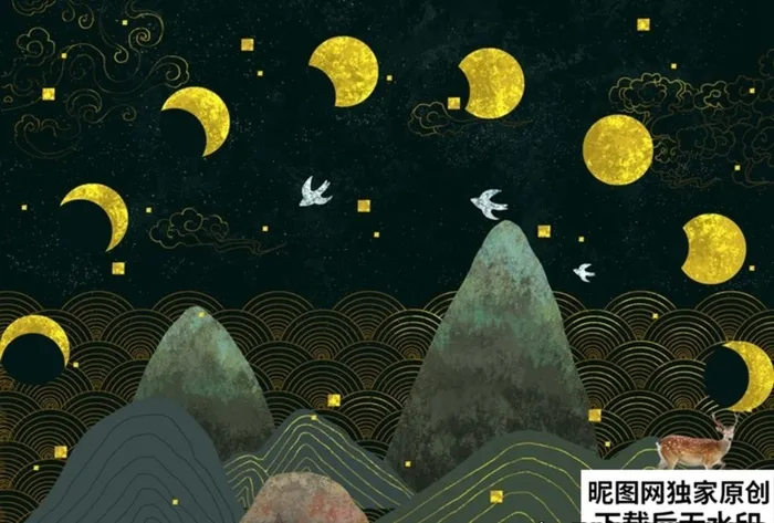 中式背景图片(3508X2480(DPI:300))psd模版下载
