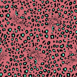 手绘猫咪豹纹图片