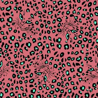 手绘猫咪豹纹图片