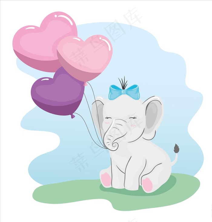卡通大象图片
