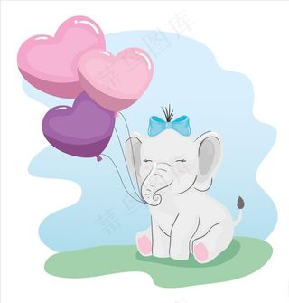 卡通大象图片