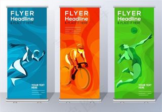 运动易拉宝图片