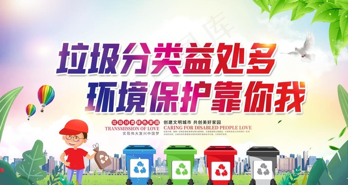 垃圾分类图片(6299X3543(DPI:200))psd模版下载