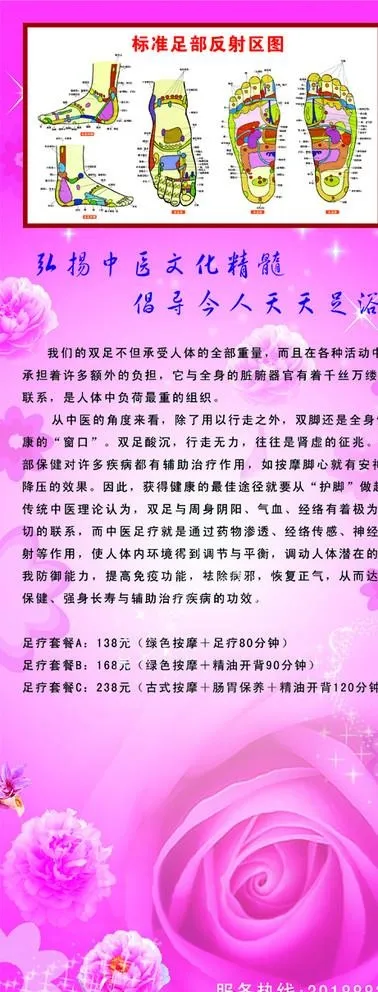 足疗易拉宝图片(2268X5669(DPI:72))psd模版下载