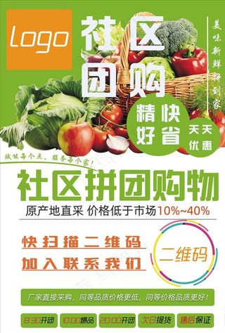 社区团购招募宣传单图片