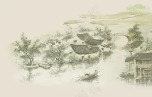 水墨房子图片