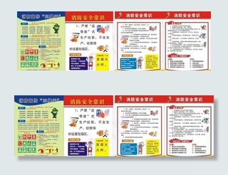 消防安全常识宣传海报传单图片