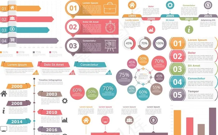 各类标签 关系图图片eps,ai矢量模版下载