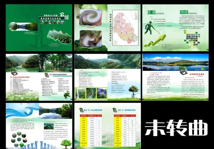 林业环保画册图片cdr矢量模版下载