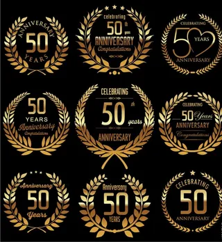 周年麦穗标签图片