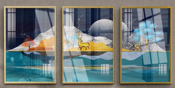 三联画图片(10630X5315(DPI:150))psd模版下载