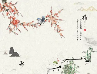 梅花背景图片