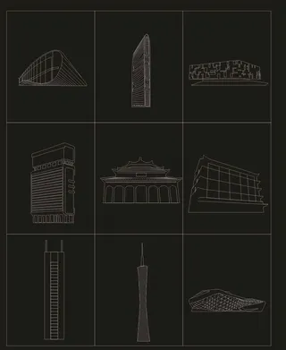 广州建筑线条图片