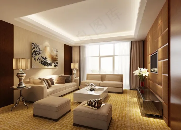 欧式客厅室内效果图图片