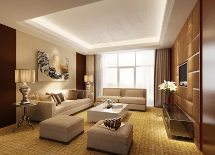 欧式客厅室内效果图图片