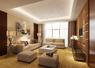欧式客厅室内效果图图片