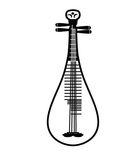 琵琶图片ai矢量模版下载