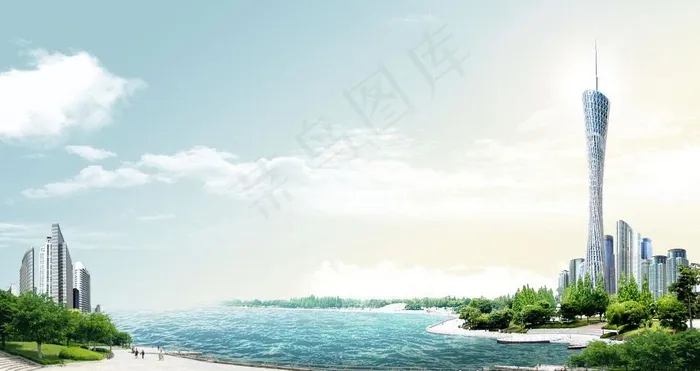 海报 小蛮腰 广州塔 建筑图片(6299X3543(DPI:300))psd模版下载