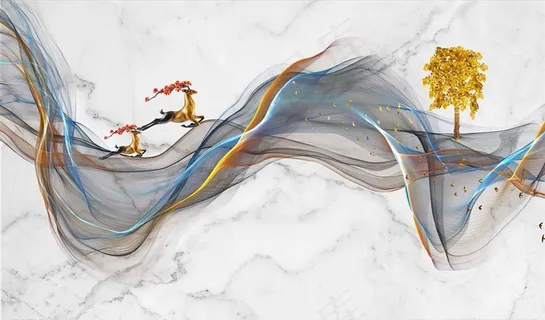 水墨画背景墙图片