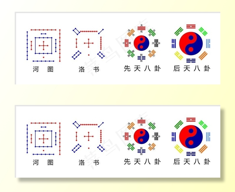 八卦河图图片cdr矢量模版下载