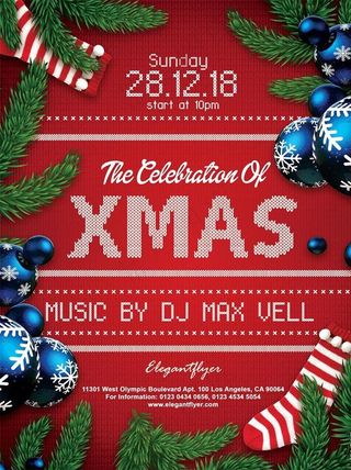 圣诞毛衣纹理圣诞海报图片